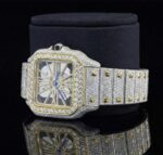 Moissanite Automatic Transparent Hip Hop Style Diamond Watch