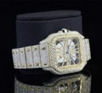 Moissanite Automatic Transparent Hip Hop Style Diamond Watch
