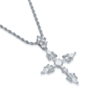 Fleur De Lis Cross Pendant