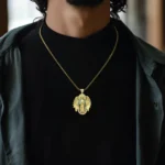 Luxury Blessed Mary Halo Winged Moissanite Pendant