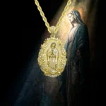 Saint Mary Floral Moissanite Pendant