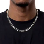 12mm Plain Gold Cuban Link Chain with Moissanite Clasp