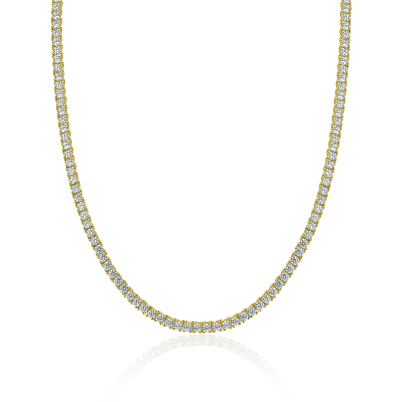 C21035CZY18 Moissanite Tennis Chain Necklace