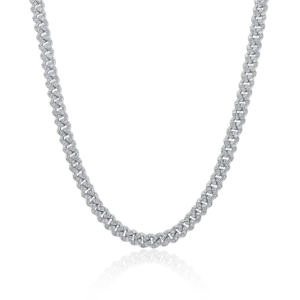 Premium Micro Round Cut Moissanite Chain – 6mm