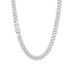 12mm Plain Gold Cuban Link Chain with Moissanite Clasp