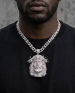 Diamond Chirst Jesus Piece Fully Iced Pendant