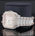 Moissanite Iced Out Roman Style Diamond Watch Automatic