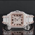 Moissanite Iced Out Roman Style Diamond Watch Automatic