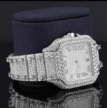 Moissanite Iced Out Roman Style Diamond Watch Automatic