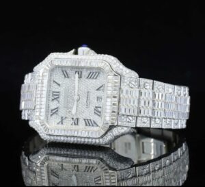Moissanite Iconic Roman Number Hip Hop Iced Out Watch