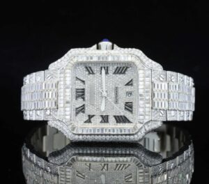 Moissanite Iconic Roman Number Hip Hop Iced Out Watch