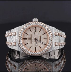 Moissanite Japan Automatic Fabulous Iced Out Analog Watch