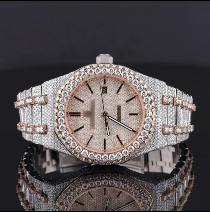 Oplus_16908288 Moissanite Japan Automatic Fabulous Iced Out Analog Watch