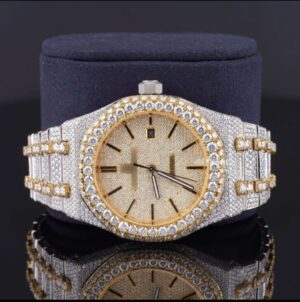 Moissanite Japan Automatic Fabulous Iced Out Analog Watch