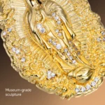 Saint Mary Floral Moissanite Pendant