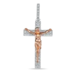 Elegant Crucifixion of Jesus Moissanite Pendant – Small