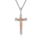 Elegant Crucifixion of Jesus Moissanite Pendant – Small