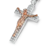 Elegant Crucifixion of Jesus Moissanite Pendant – Small