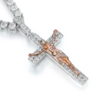 Elegant Crucifixion of Jesus Moissanite Pendant – Small