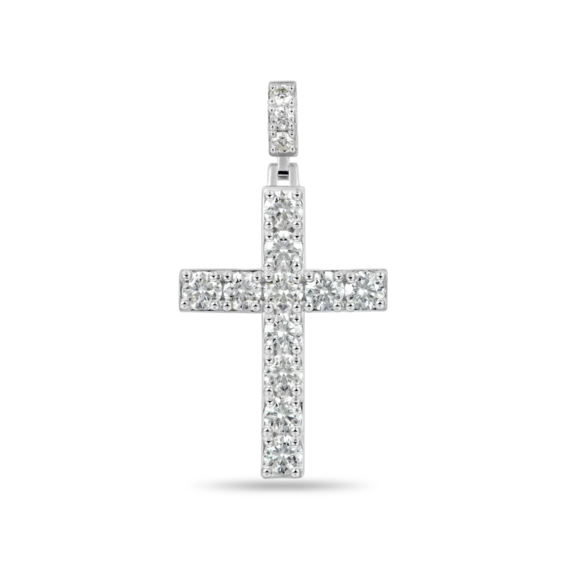 P22027SMW005mm_1_-1 Luxury Blessed Mary Halo Winged Moissanite Pendant