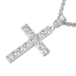 Luxury Blessed Mary Halo Winged Moissanite Pendant