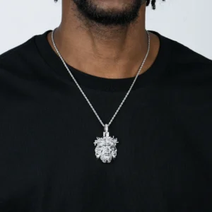 Diamond Jesus Piece Iced Moissanite Pendant