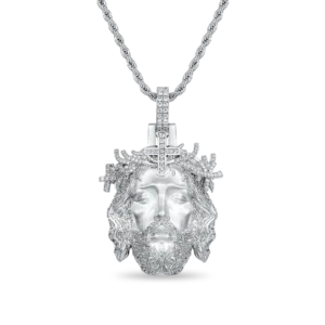 Diamond Jesus Piece Iced Moissanite Pendant