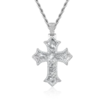 Sacred Devotion Cross Medium Moissanite Pendant