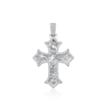 Sacred Devotion Cross Medium Moissanite Pendant