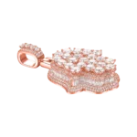 Iced Brilliance Layered Hamsa Pendant