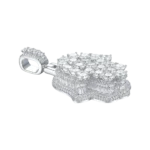 Iced Brilliance Layered Hamsa Pendant