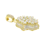 Iced Brilliance Layered Hamsa Pendant