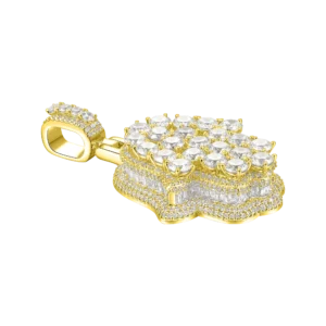 Iced Brilliance Layered Hamsa Pendant