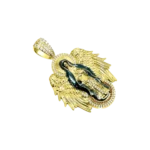 Luxury Blessed Mary Halo Winged Moissanite Pendant