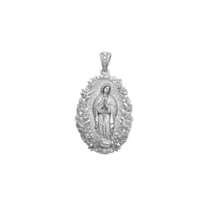Saint Mary Floral Moissanite Pendant