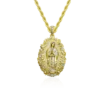 Saint Mary Floral Moissanite Pendant