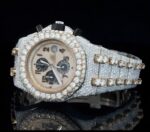 Two Tone Fully Iced Out Uniquely Crafted Automatic Moissanite Watch For Men
