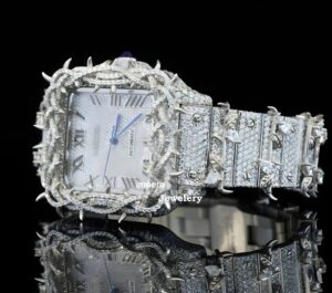 Beautiful Tree Branch Moissanite Automatic Watch For Men