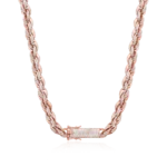 Rope Chain with Moissanite Clasp – 10mm