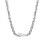 Rope Chain with Moissanite Clasp – 10mm