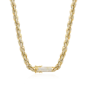 Rope Chain with Moissanite Clasp – 6mm