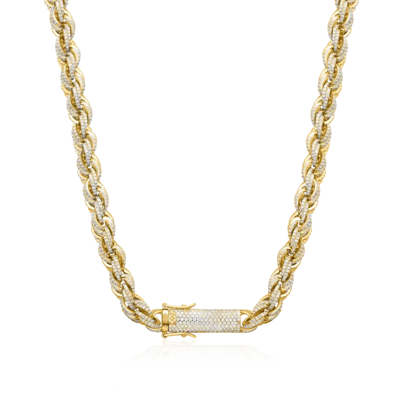 SC25SY00620-8 Rope Chain with Moissanite Clasp – 6mm