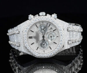 Moissanite Iced Out Bust Down Diamond Automatic Watch