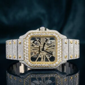 Moissanite Automatic Transparent Hip Hop Style Diamond Watch