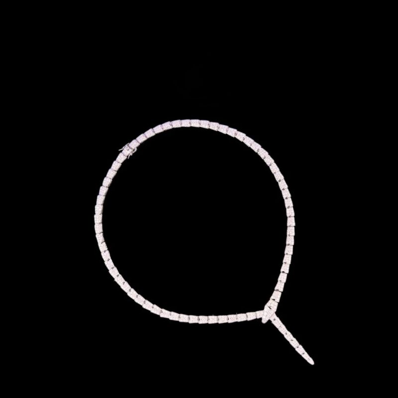 IMPERA JEWELS Flowing Circle Snake Necklace for Women – Sterling Silver