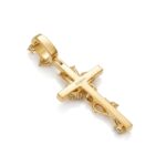 Luxury Thorned Rose Cross Moissanite Pendant