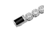 Elegant Moissanite Cushion-Cut Clustered Tennis Bracelet – 7mm