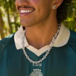 Moissanite Luminous Clover Necklace & Wallet Chain