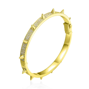 Luxury Spike Bangle Moissanite 7mm Bracelet