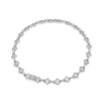 Moissanite Marquise Cut Mix Bottoni Cross Link Chain – 12mm